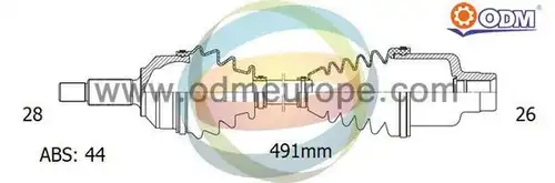 полуоска Multiparts 18-011711