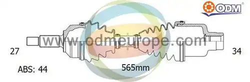 полуоска Multiparts 18-012071