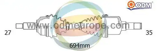 полуоска Multiparts 18-015180