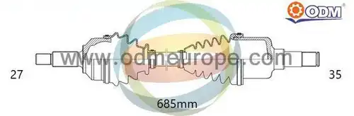 полуоска Multiparts 18-015280