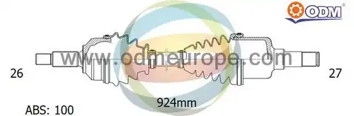 полуоска Multiparts 18-041012