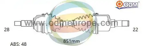 полуоска Multiparts 18-052721