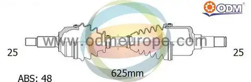 полуоска Multiparts 18-085101