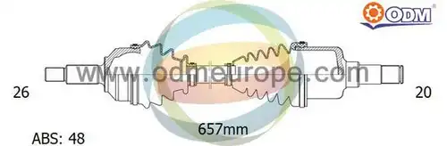 полуоска Multiparts 18-091461