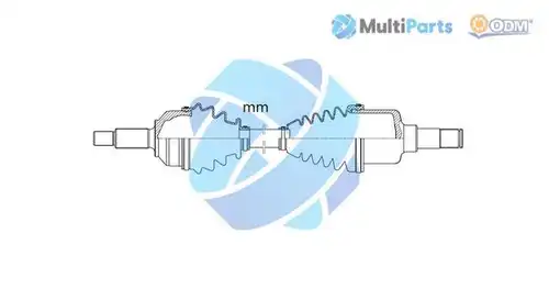 полуоска Multiparts 18-092840