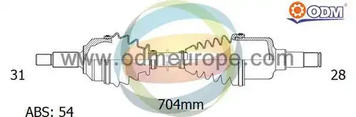 полуоска Multiparts 18-121331