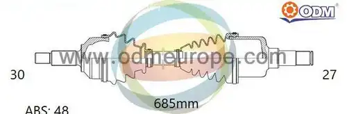 полуоска Multiparts 18-121401