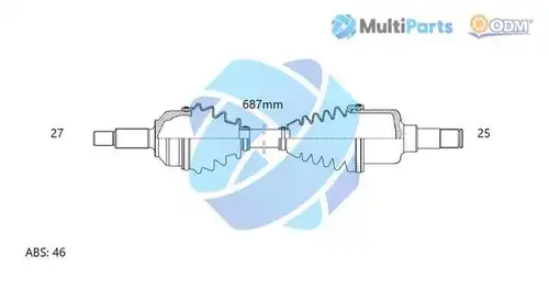 полуоска Multiparts 18-121491