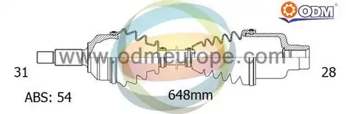 полуоска Multiparts 18-122331