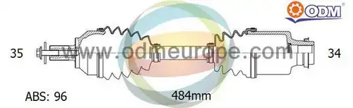 полуоска Multiparts 18-141191