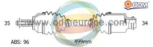 полуоска Multiparts 18-141201