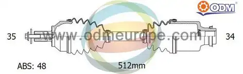 полуоска Multiparts 18-141241