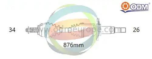 полуоска Multiparts 18-142430