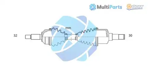 полуоска Multiparts 18-143370