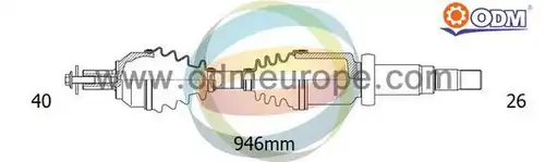 полуоска Multiparts 18-152540