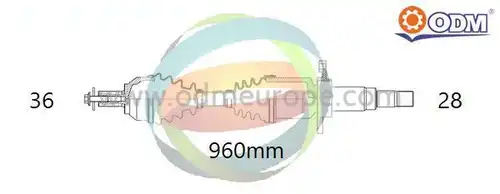 полуоска Multiparts 18-152940