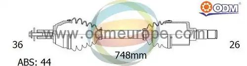 полуоска Multiparts 18-153021