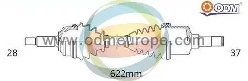 полуоска Multiparts 18-165140