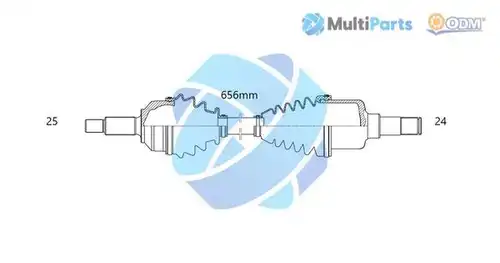 полуоска Multiparts 18-165330