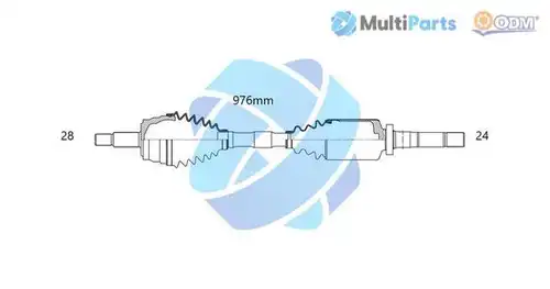 полуоска Multiparts 18-166290