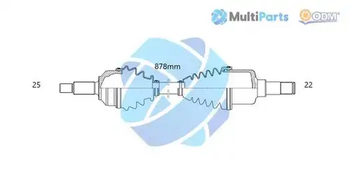 полуоска Multiparts 18-166320