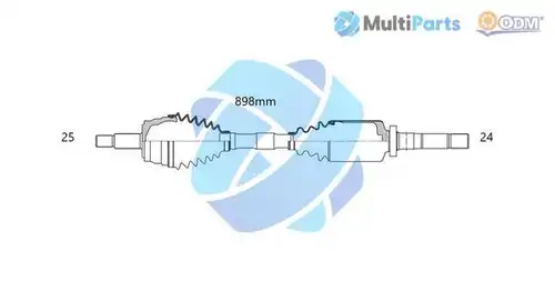 полуоска Multiparts 18-166340