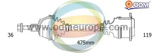 полуоска Multiparts 18-211550