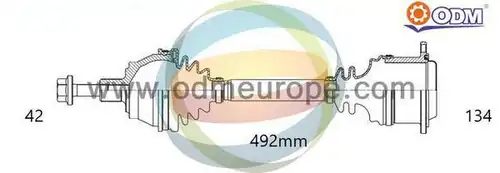 полуоска Multiparts 18-213490