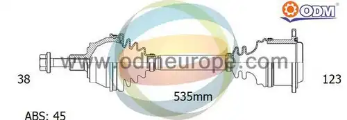 полуоска Multiparts 18-215021