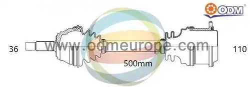 полуоска Multiparts 18-215640