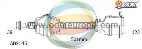 полуоска Multiparts 18-216021