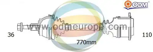 полуоска Multiparts 18-216410