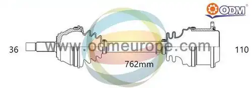 полуоска Multiparts 18-216650