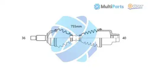 полуоска Multiparts 18-216720