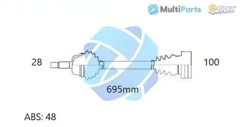 полуоска Multiparts 18-216741