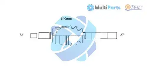 полуоска Multiparts 18-221440