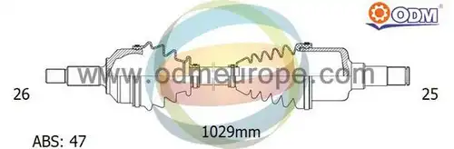 полуоска Multiparts 18-222071