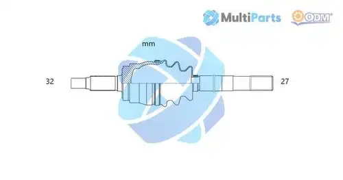 полуоска Multiparts 18-222440