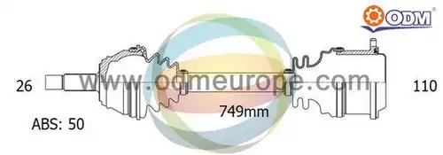полуоска Multiparts 18-223021