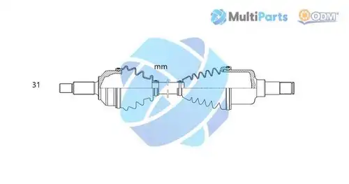 полуоска Multiparts 18-271600