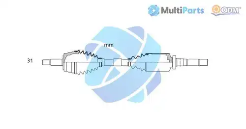 полуоска Multiparts 18-272600