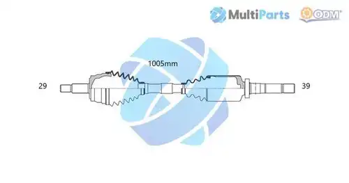 полуоска Multiparts 18-296140