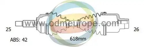 полуоска Multiparts 18-302181