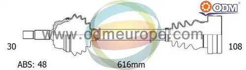 полуоска Multiparts 18-341261