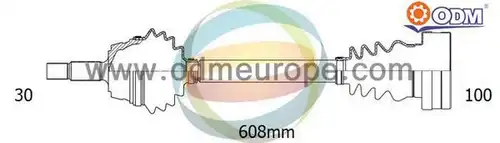 полуоска Multiparts 18-341350