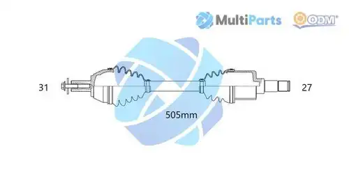 полуоска Multiparts 18-341790