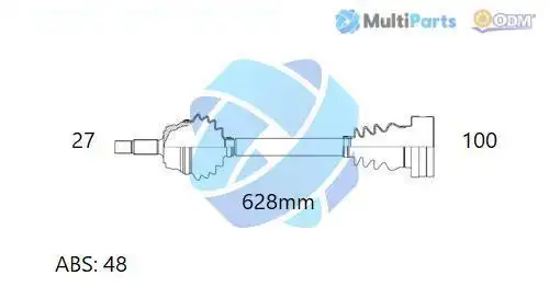 полуоска Multiparts 18-341851