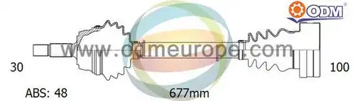 полуоска Multiparts 18-342371