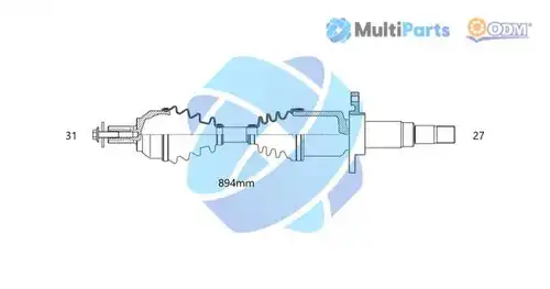 полуоска Multiparts 18-342790