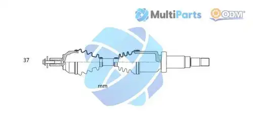 полуоска Multiparts 18-342820